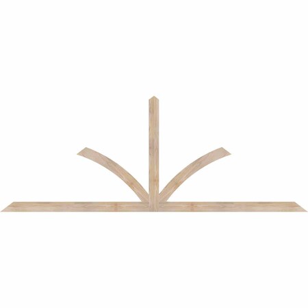 Ekena Millwork Richland Smooth Timber Gable Bracket, Douglas Fir, 108"W x 40"H x 1 1/2"D x 3 1/2"F, 9/12 Pitch GBW108X40X0204RIC00SDF